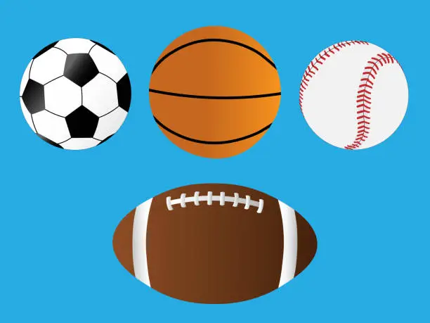 Vector illustration of Sports balls