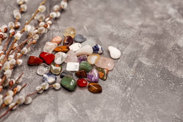 istock Magic rock for crystal ritual, witchcraft, chakra, healing stones. 1311203956