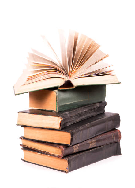 istock Pile of books isolated on white background 1311209036