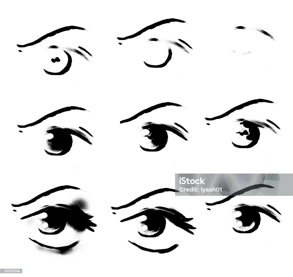 Vetores de Tutorial De Desenhar Olho Humano Olho No Estilo Anime Cílios  Femininos e mais imagens de Asa animal - iStock