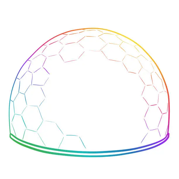 Vector illustration of Restaurant Bubble Rainbow