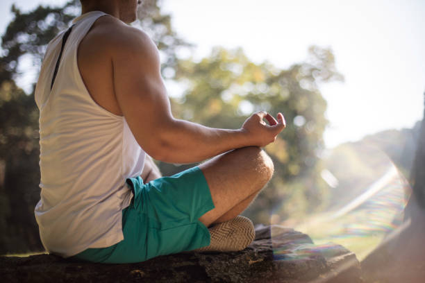 istock Meditating has made him a much calmer person. 1311216786