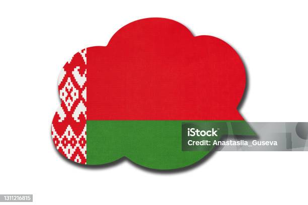 3dsprechblase Mit Belarus Nationalflagge Isoliert Auf Weißem