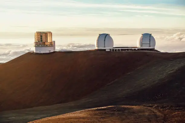 Several Telescopes at Mauna-Kea observatory
