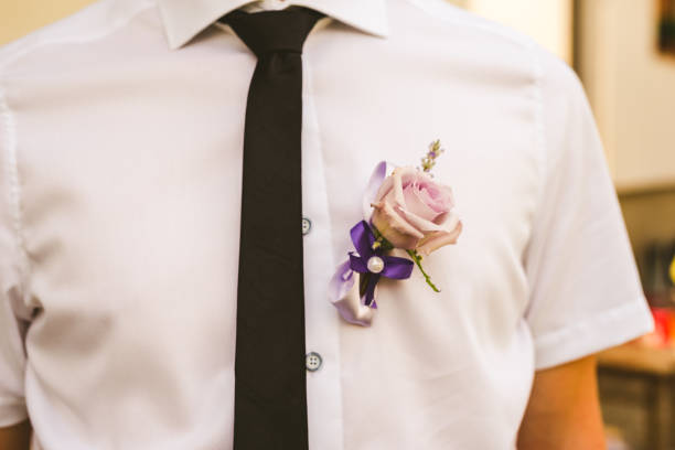 자신의 삶의 사랑과 결혼준비신랑 - necktie pink shirt luxury 뉴스 사진 이미지