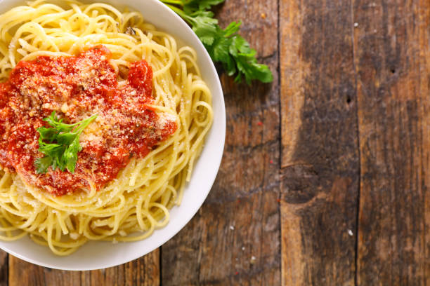 istock spaghetti with tomato sauce and parmesan 1311225790