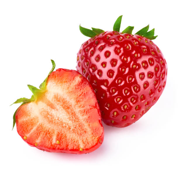 istock Studio macro shot of Fresh strawberry isolated on white background 1311226961