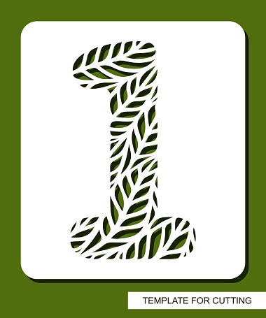 Stencil With The Number One 1 Stock Illustration - Download Image Now