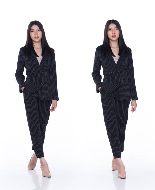 istock Business Female walks direction forward and smart poses full length 1311231984