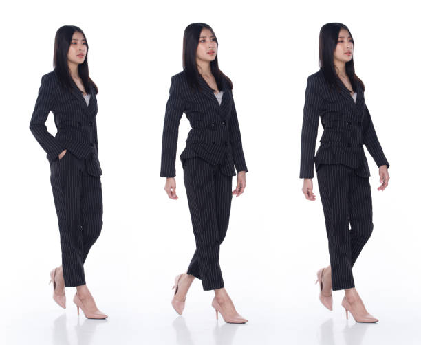 istock Business Female walks direction forward and smart poses full length 1311232013