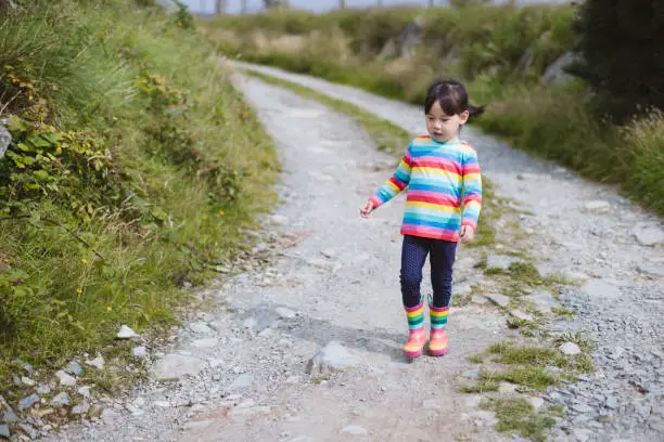 Photo of Young Girl Walking On Summer Countryside Road