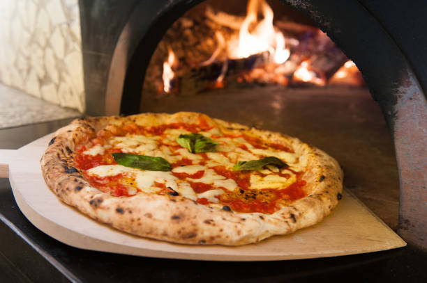 italian pizza margherita just out the oven