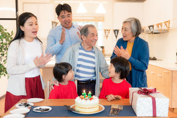 istock Birthday party for 75 year old grandfather 1311234427