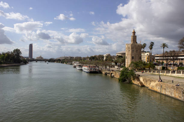 istock Cloudy sunset over the Guadalquivir, Seville 1311237296