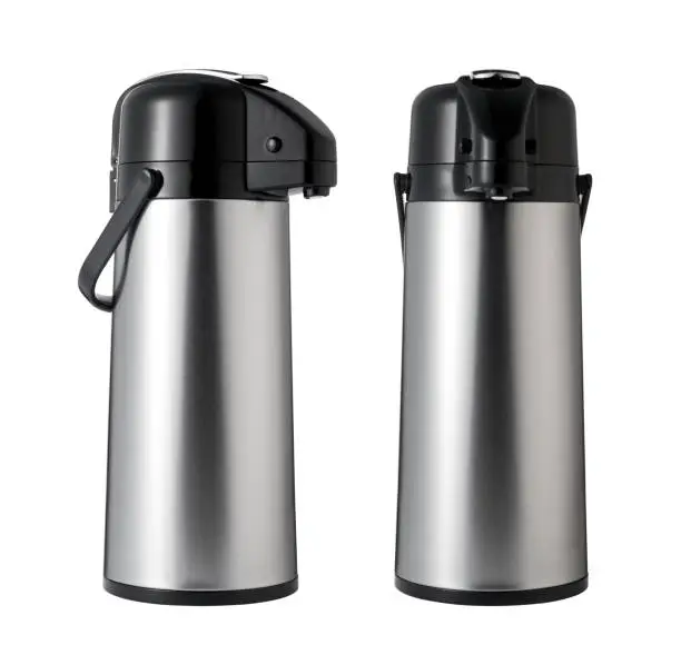 Photo of metallic thermos