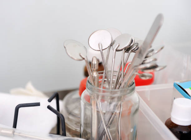 istock Otolaryngologist's instrument in a glass jar 1311245930