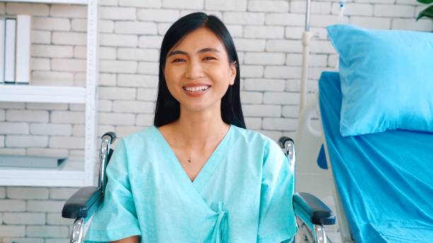 istock Happy patient getting well improvement at hospital 1311254133