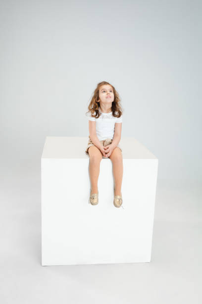 istock Pretty caucasian girl portrait isolated on white studio background with copyspace 1311258772