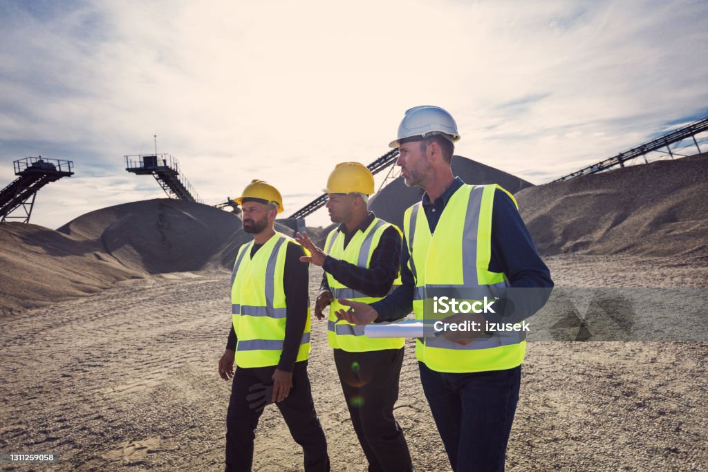 Mining Occupation Openpit Mine Workers Stock Photo - Download Image Now - Mining ...