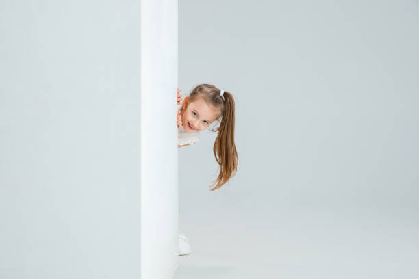istock Pretty caucasian girl portrait isolated on white studio background with copyspace 1311259819