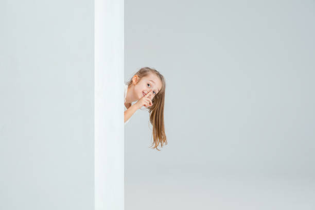 istock Pretty caucasian girl portrait isolated on white studio background with copyspace 1311259825