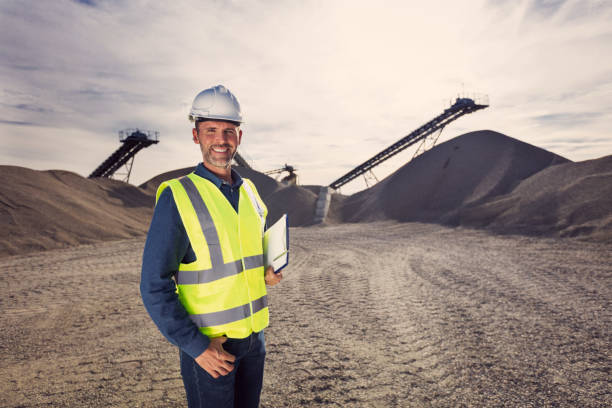 istock Portrait of inspector at open-pit mine 1311261933