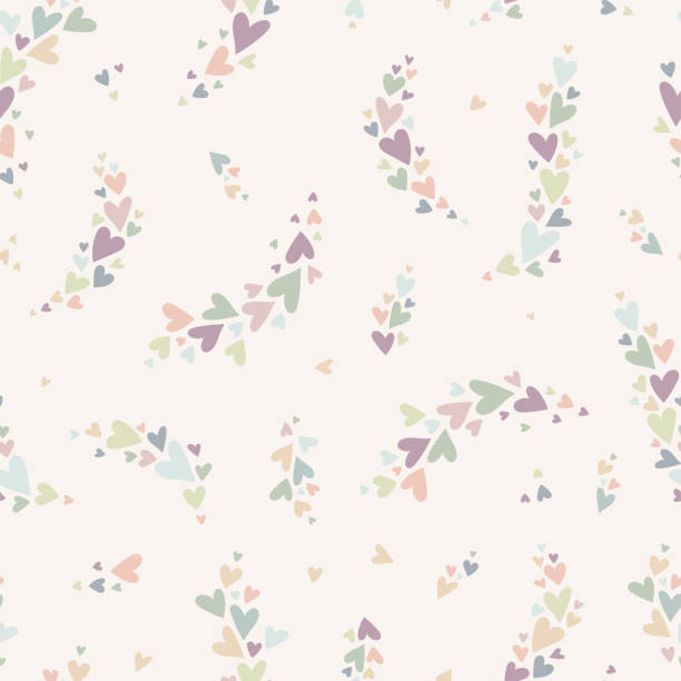Lovely hand drawn doodle hearts seamless pattern, pastel colored hand drawn background, great for Valentine's or Mother's Day, textiles, banners, wrapping, wallpapers - vector design Lovely hand drawn doodle hearts seamless pattern, pastel colored hand drawn background, great for Valentine's or Mother's Day, textiles, banners, wrapping, wallpapers - vector design i love you mom stock illustrations