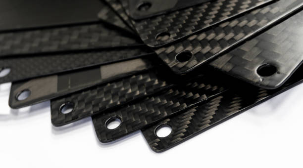 istock Carbon fiber product of composite raw material technology 1311282292