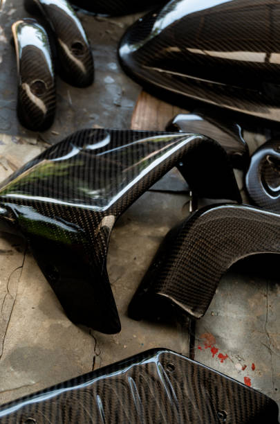 istock Carbon fiber product of composite raw material technology 1311282306