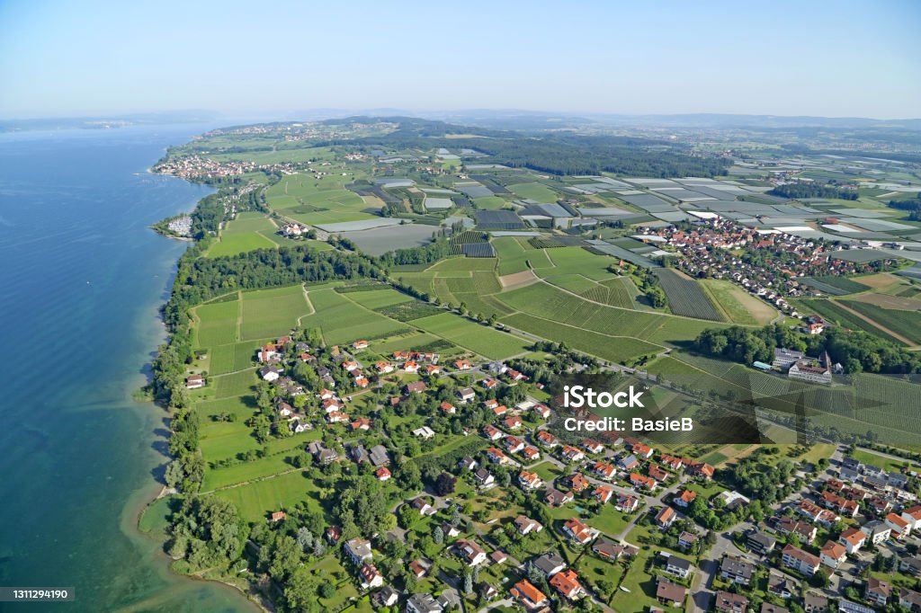 Landschaft am Bodensee in Blickrichtung Immenstaad - Lizenzfrei Deutschland Stock-Foto