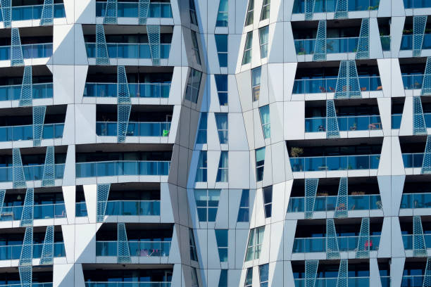 istock Modern residential building facade with windows and balconies. Rotterdam 1311294211