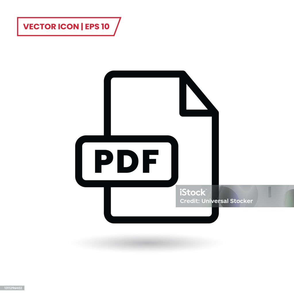 Stock ilustrace Vektor Ikon Pdf Znak Souboru Pdf stáhnout obrázek