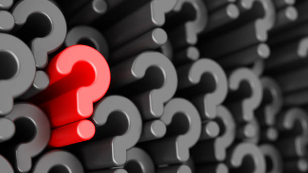 istock Very special question. Red question mark in black background. Concept for confusion, question or solution. 3d illustration 1311297917