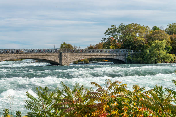 istock Niagara river above Niagara Falls with bright autumn trees 1311298138