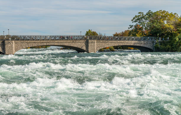istock Niagara river above Niagara Falls with bright autumn trees 1311298178