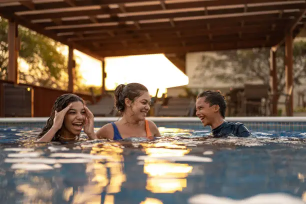 Photo of Pool party at sunset