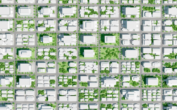 istock Suburban district and city development background 1311304940