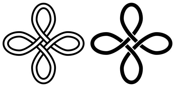 Symbol of happiness talisman amulet Celtic knot vector symbol of attracting good luck and wealth money, love, health, happiness and goodness Symbol of happiness talisman amulet Celtic knot, vector symbol of attracting good luck and wealth money, love, health, happiness and goodness celtic cross stock illustrations