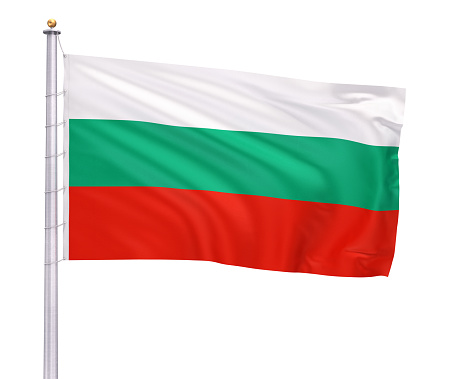 3d render Bulgaria flag (clipping path and isolated on white)