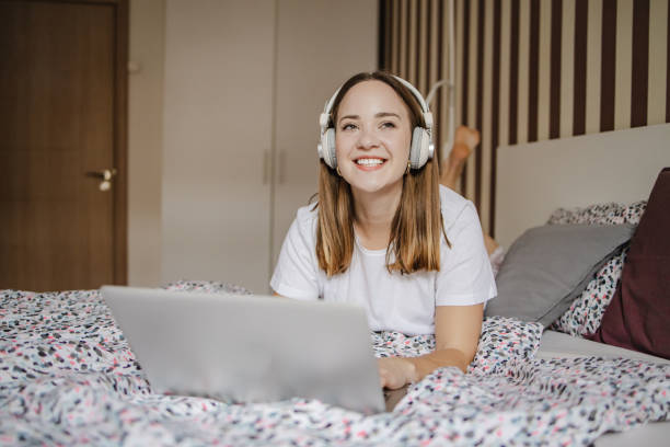 istock Cozy working from home in bedroom 1311310557