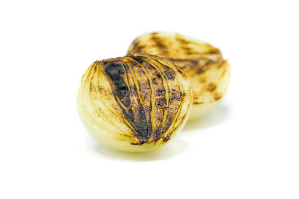 istock Grilled onion isolated on white background 1311314002