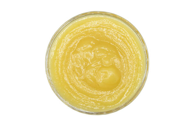 istock Applesauce in bowl isolated on white background top view 1311314021