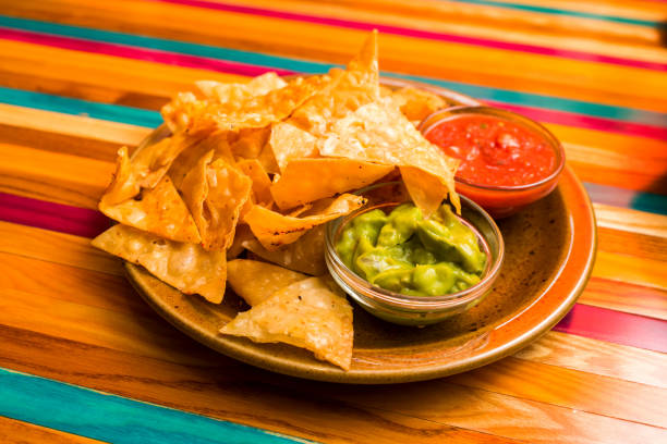 istock Mexican chips nachos on a plate, 1311314592