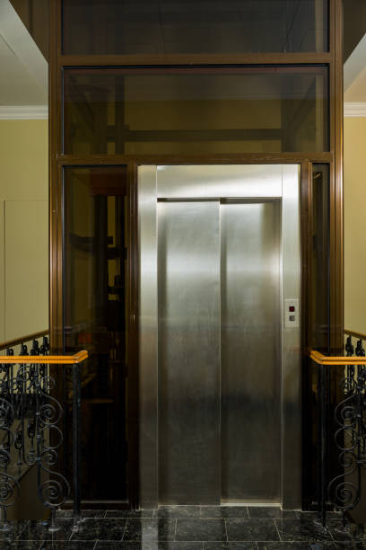 istock glass elevator shaft at the entrance 1311314594