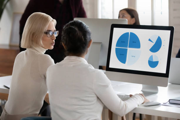 istock Diverse female colleagues cooperate on PC in office 1311315585