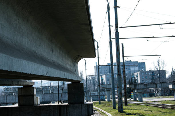 istock Highway overpass construction. Site of under construction viaduct. 1311322602