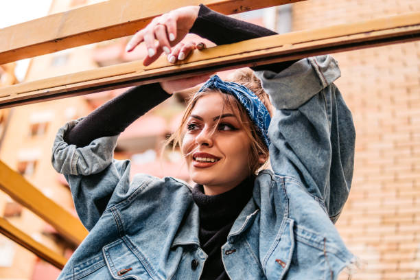Beautiful woman with headscarf