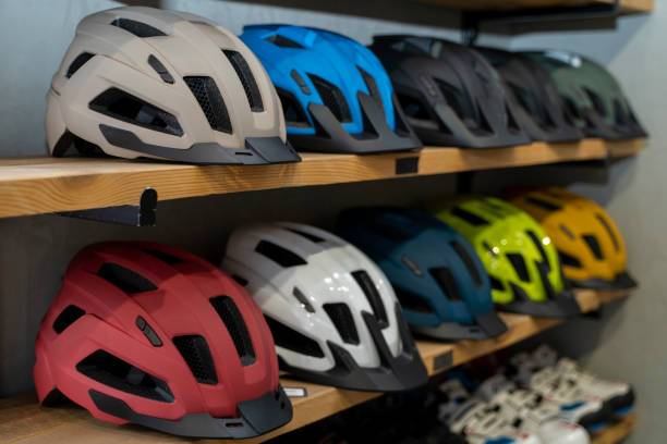 istock multicolored cycling hats, white blue burgundy 1311325464