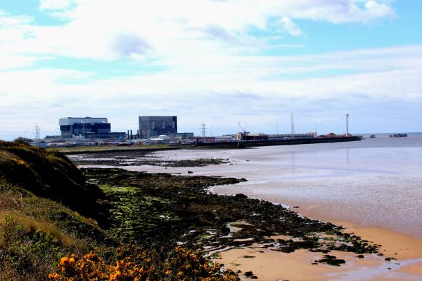Heysham power station This is a fabulous view of morecambe Bay showing Heysham Port and heysham power station in the background morecombe bay photos stock pictures, royalty-free photos & images