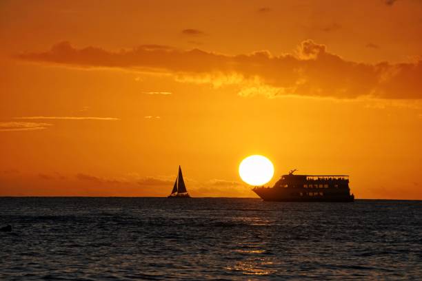 istock Sunset at Waikiki Beach on Oahu Hawaii 1311330243